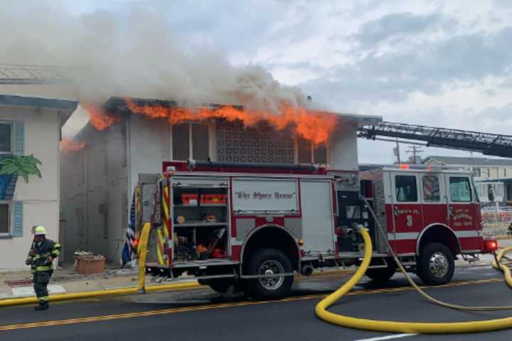 Flames Swallow Wildwood's Windward Motel