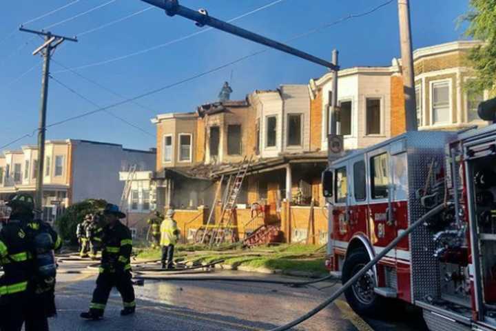 Four Hurt In Fire That Tore Through Baltimore Homes