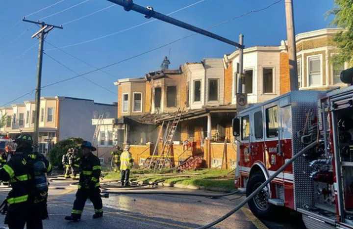 The blaze broke out in two homes on the 2800 block of Erdman Avenue