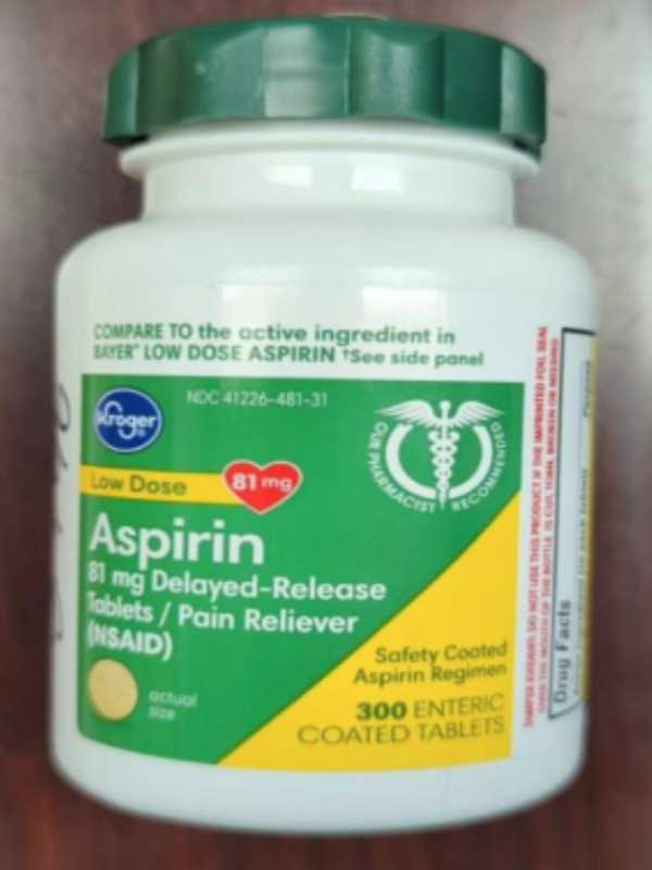 Kroger Brand Aspirin, Ibuprofen Recalled Due To Risk Of Poisoning