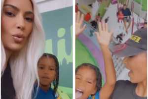 'Do Your Fake Cry,' Kim Kardashian Tells Son On Ride At NJ Mall