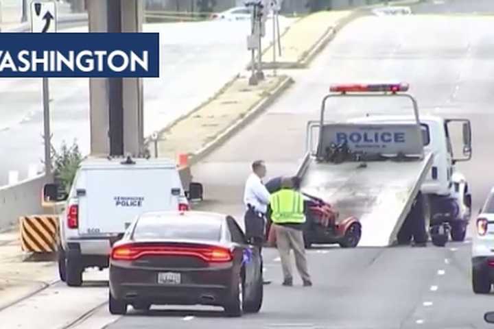 DC Pursuit Ends In Motorcycle Crash