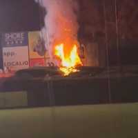 <p>A fire at the Jersey Shore BlueClaws baseball game.</p>