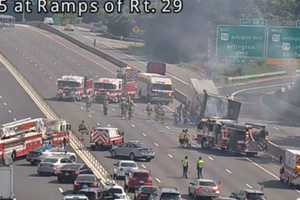 Truck Fire Stops Traffic On Outer Loop of Capital Beltway