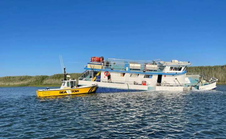 Sea Tow and the owner of The Starfish were making repairs to the charter cruise.