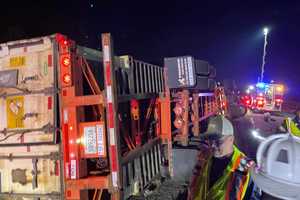 Tractor-Trailer Overturns On Route 80, Causes Massive Delays (PHOTOS)