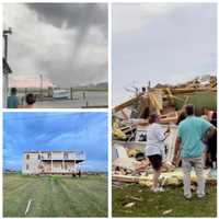 <p>The waterspout left devastating damage to Smith Island in Maryland.</p>