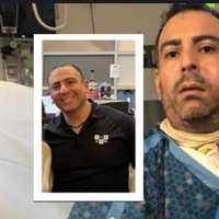 <p>Johnny Gouvanis recovers in the hospital.</p>