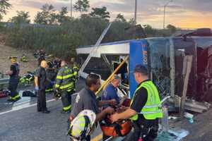 Second Passenger Dies After Double-Decker Megabus Overturns On NJ Turnpike (PHOTOS)