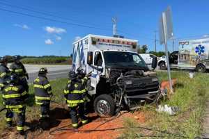 Bedford Officials Remove Ambulance Door After Collision With Tractor Trailer