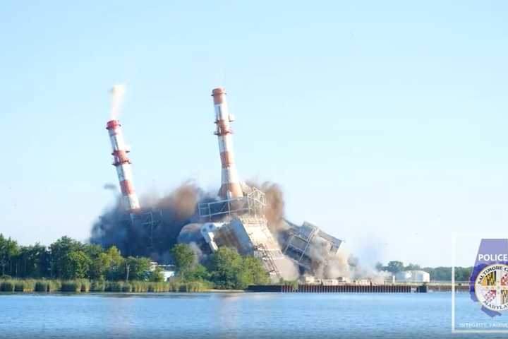 Officials Release Video Of Implosion Of Iconic Baltimore County Landmark