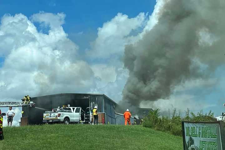 Three-Alarm Blaze Breaks Out At Washington Township Garage: Reports