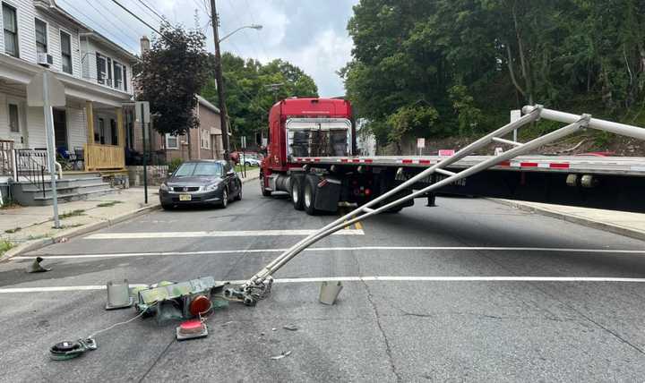 A traffic light was knocked down at the intersection of South Main and Center in Phillipsburg on the morning of Monday, Aug. 29, according to a post on the town’s Facebook page.