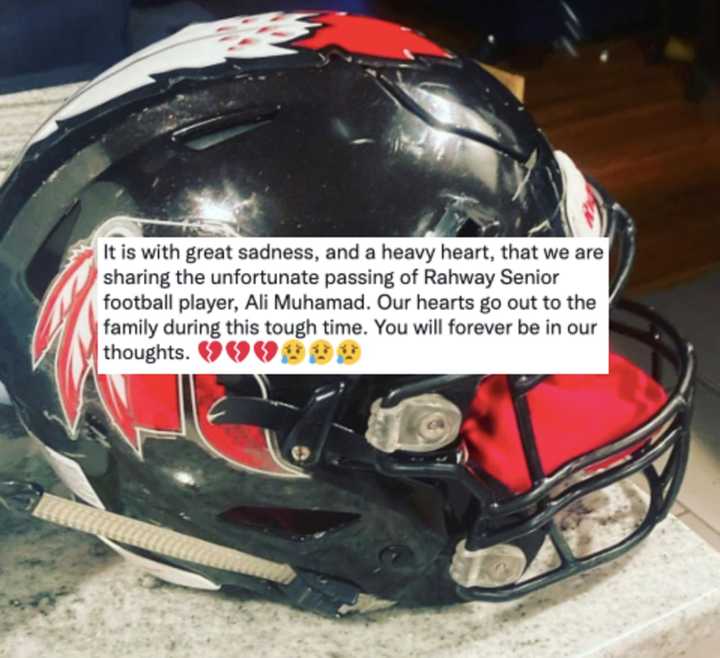 Rahway HS Football mourns loss of Ali Muhammad.