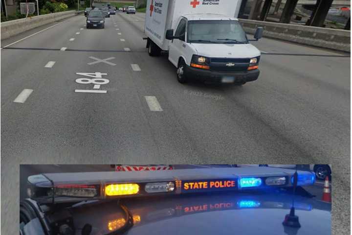 State Police Cruiser Struck On I-84 In Hartford