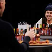 <p>Ramy Youssef on Hot Ones.</p>