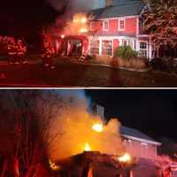 <p>The fire was reported on Peach Orchard Road in Easton.</p>