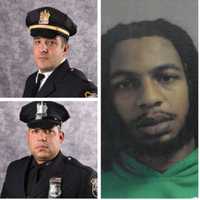 <p>Lt. Michael DeGrazio, PO Kevin Ortiz and Tashawn Hall.</p>