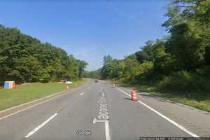 Vehicle Overturns, Falls Inches From 'Swelling Stream' In Northern Westchester After Collision