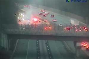 Tractor Trailer Fire Brings Traffic To Halt On I-476