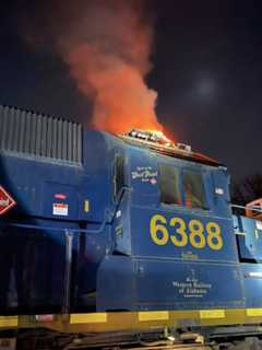 Fire Burns CSX Train To Crisp Near Fallston Airport