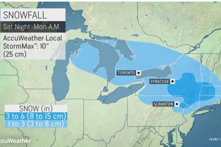 Here Are Latest Projected Snowfall Totals As Storm System Moves Through Region