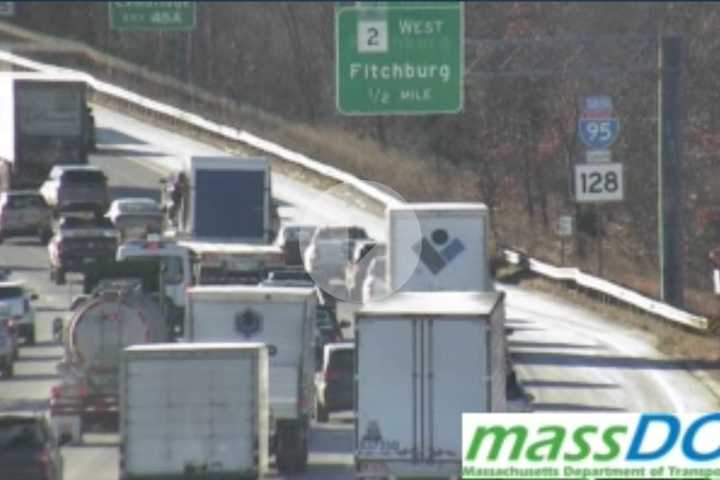 Traffic Backed Up On I-95 South In Lexington Because Of Multi-Car Crash