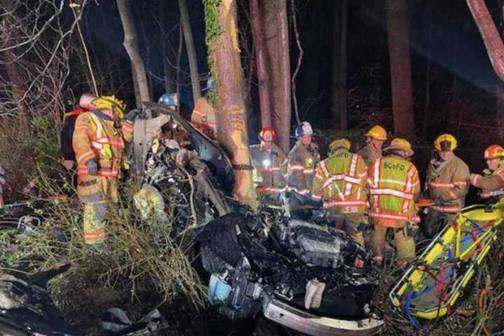 Jaws Of Life Used To Pull Driver From Mangled Car On I-695