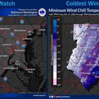 <p>The dangerously cold wind chills will be possible Friday morning through Saturday evening.</p>