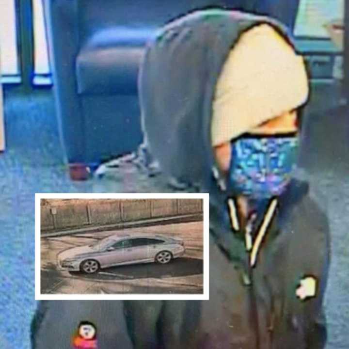 A bank robber is at large in Monmouth County, authorities say.