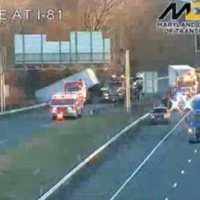 <p>The site of the crash in Washington County at 4:35 p.m. on Thursday afternoon.</p>