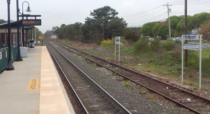 A person was struck and killed near the Bellport Train Station.