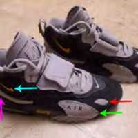 <p>The Nike shoes.</p>