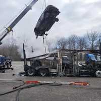 <p>The fire left two vehicles destroyed in Cecil County.</p>