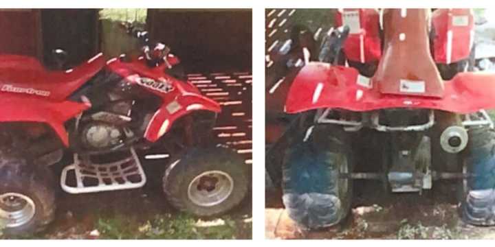 red 1990 Honda 400ex ATV