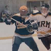 <p>Mike Chenette playing hockey for the army.</p>