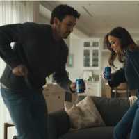 <p>Miles Teller and wife, Keleigh, in Bud Light&#x27;s Super Bowl ad.</p>