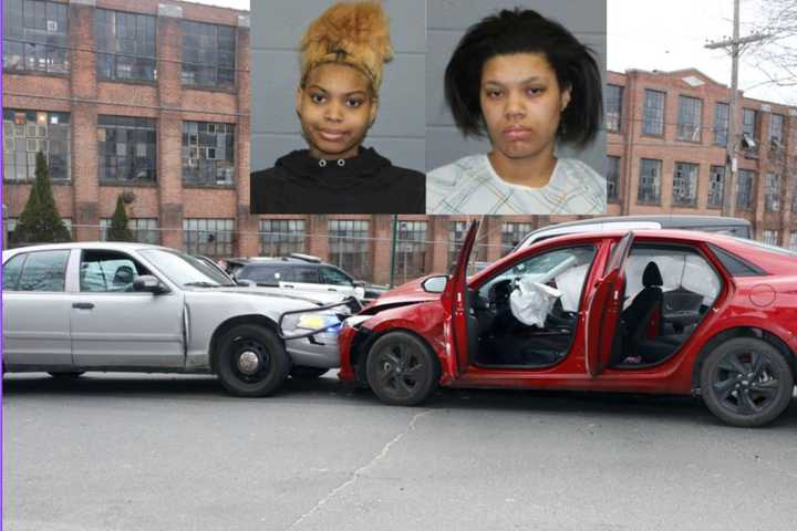 2 Women Crash Stolen Car Into Cruiser In Waterbury, Police Say