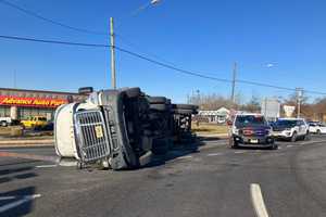 Tractor-Trailer Flips Causing Delays In Hunterdon County