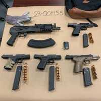 <p>The seized weapons.</p>