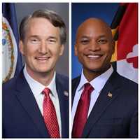 <p>Virginia Gov. Glenn Youngkin and Maryland Gov. Wes Moore</p>