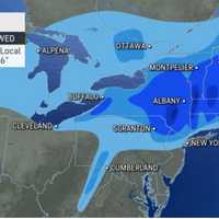 <p>Snow predictions Monday March 13.</p>