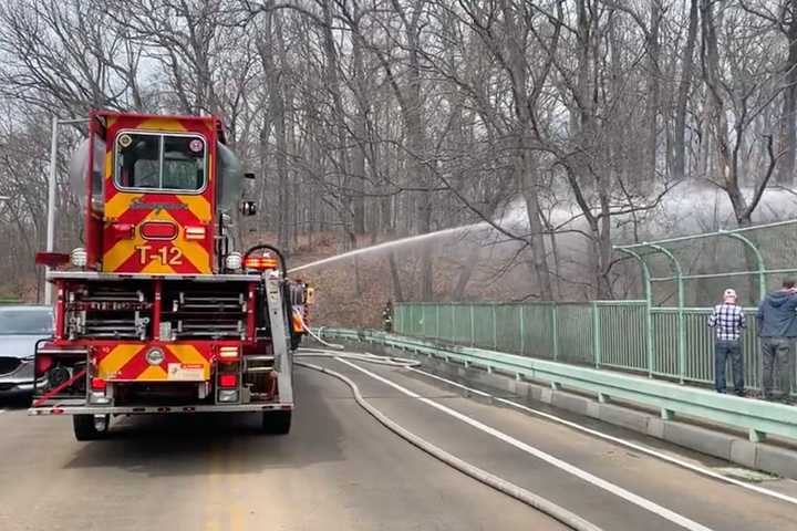 DC Fire And EMS Battle Brush Fire At Rock Creek Park (DEVELOPING)