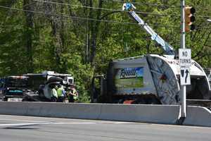 Man Killed In Fiery Garbage Truck Crash On Rt. 23 In Pequannock (PHOTOS)