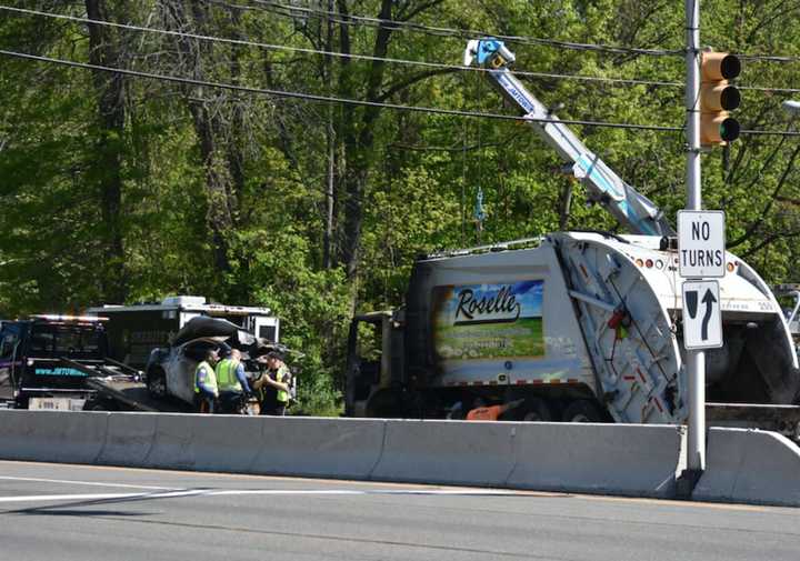 A man was killed in a fiery crash with a garbage truck before dawn on Monday, May 8, Pequannock Police have confirmed.