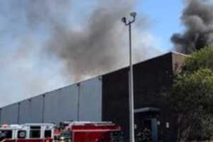 Hundreds Of Firefighters Battle Warehouse Blaze In Central Jersey