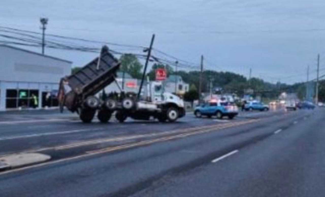 Dump Truck Takes Out Utility Pole In Prince William County | Manassas ...