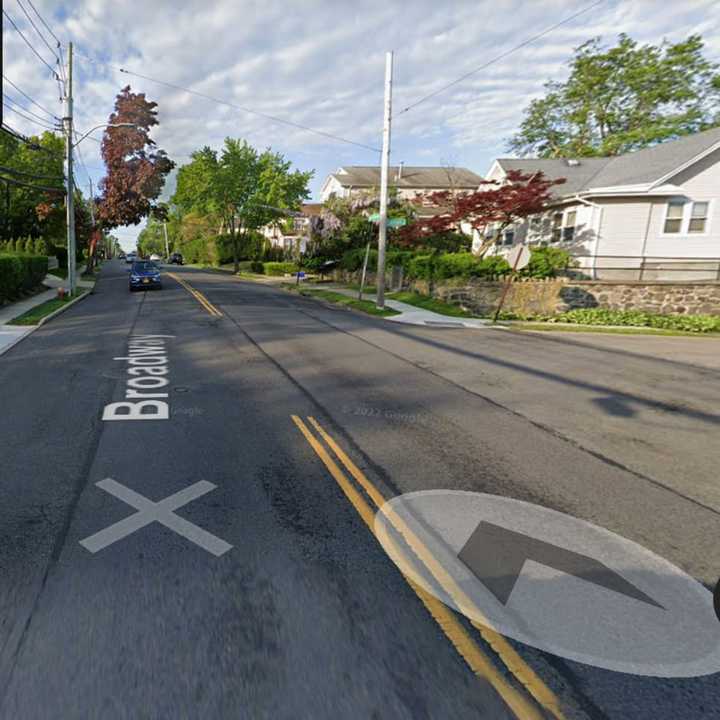 The area of 693 North Broadway (Route 9) in Yonkers where the incident happened.