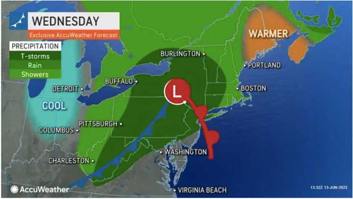 The time frame for possible storm activity is from the middle of the afternoon Wednesday, June 14 until late Wednesday evening.