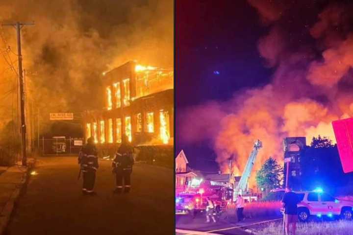 Massive Fire Destroys Warehouse In Central  Jersey